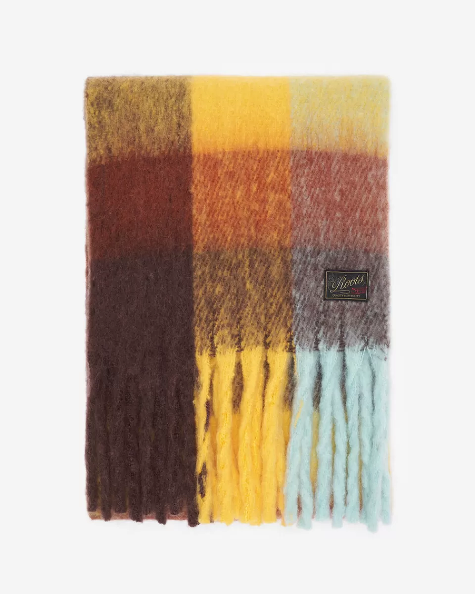 Roots Relais Plaid Wool Blend Scarf MULTI Discount