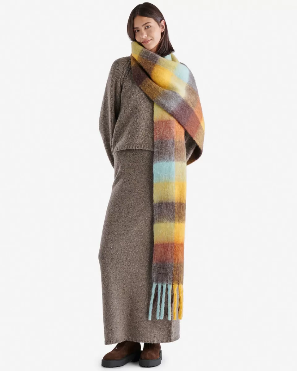 Roots Relais Plaid Wool Blend Scarf MULTI Discount