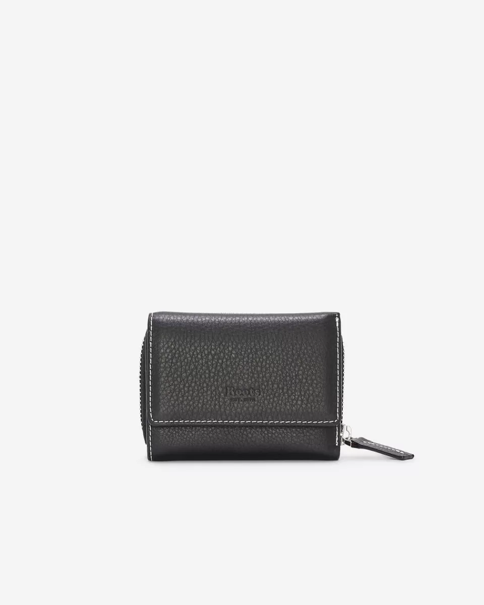 Roots Small Trifold Clutch Prince BLACK Best