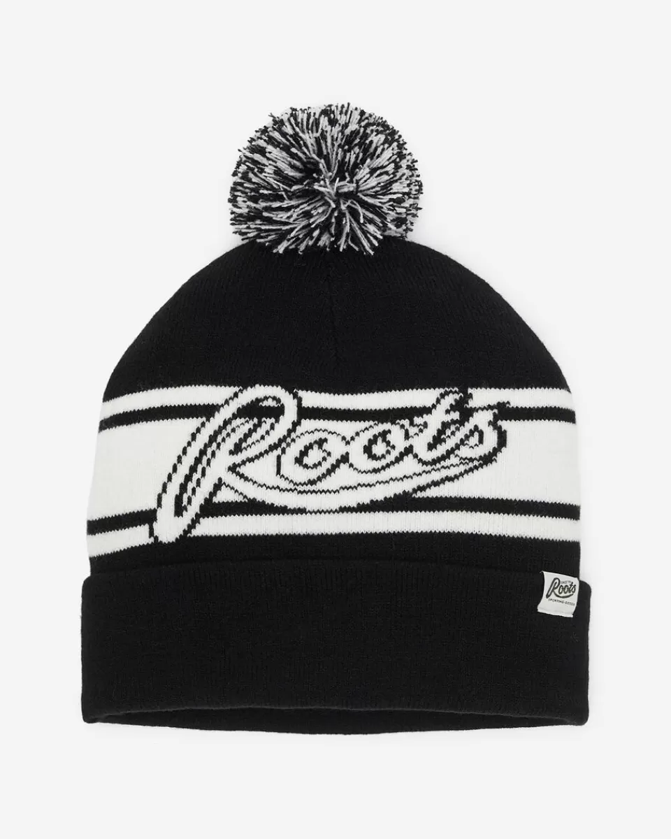 Roots Sporting Goods Pom Pom Toque BLACK New