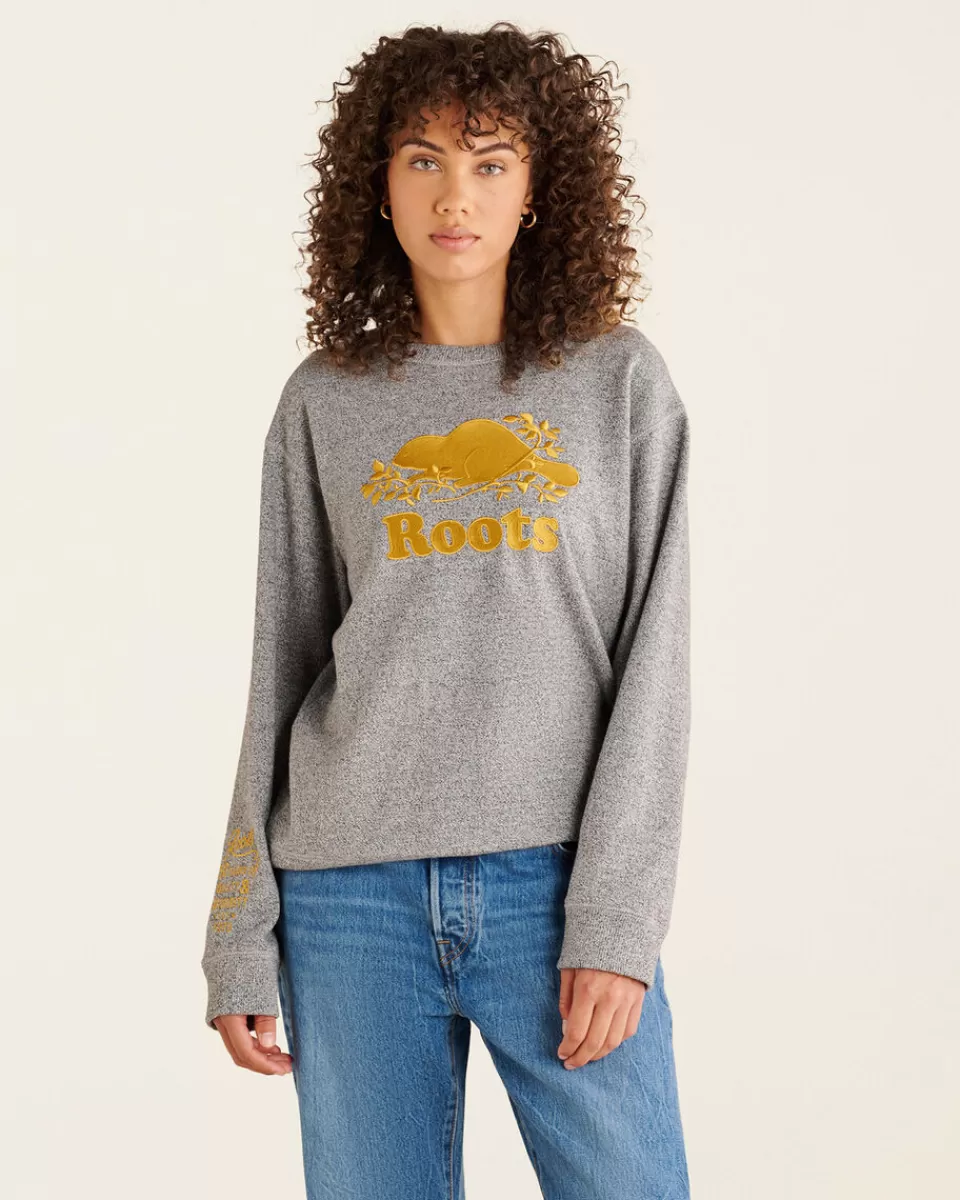 Roots 50th Cooper BF Crew Sweatshirt SALT & PEPPER Best Sale