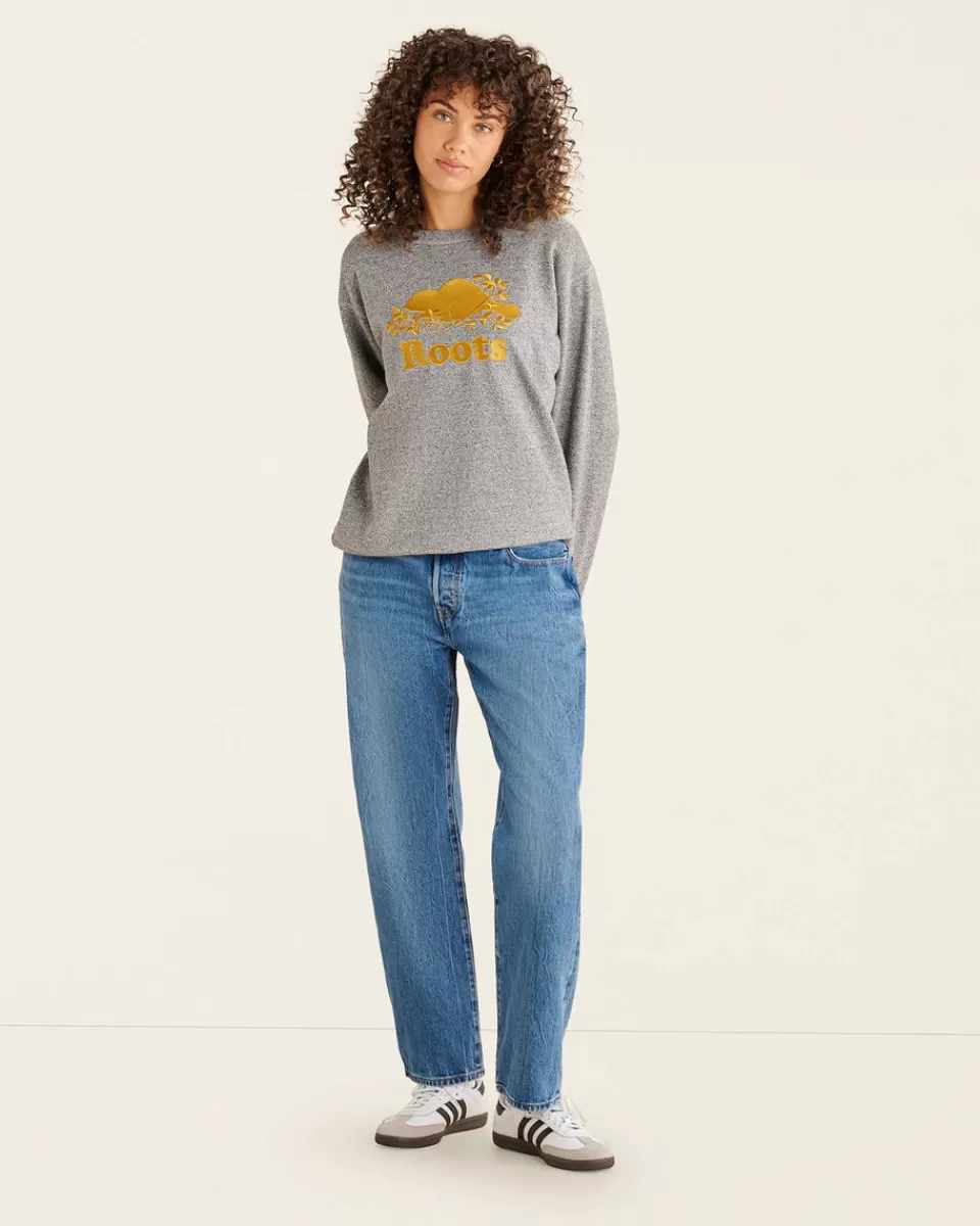 Roots 50th Cooper BF Crew Sweatshirt SALT & PEPPER Best Sale