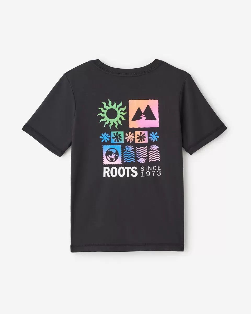 Roots Toddler Active Heatmap T-Shirt BLACK Online