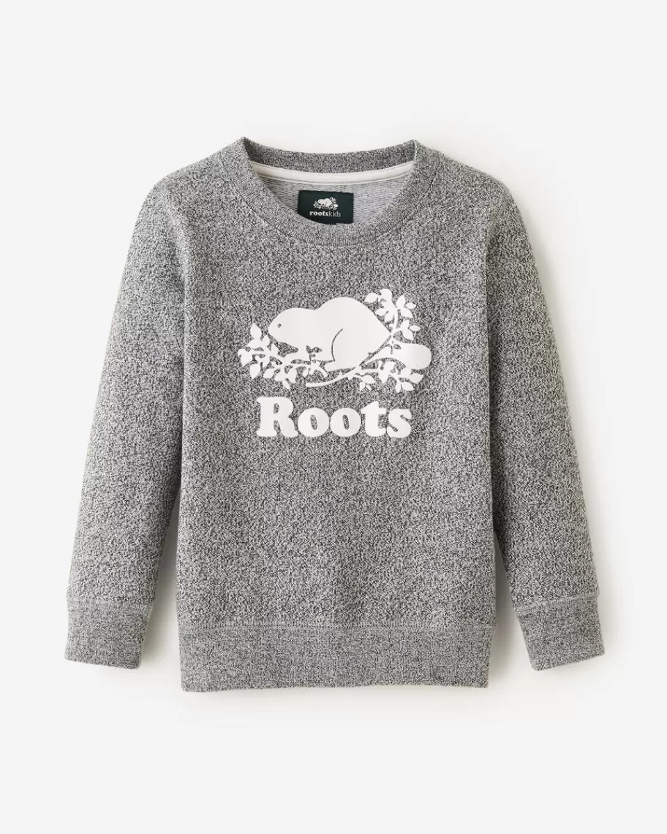 Roots Toddler Organic Original Crew Sweatshirt SALT & PEPPER Best Sale