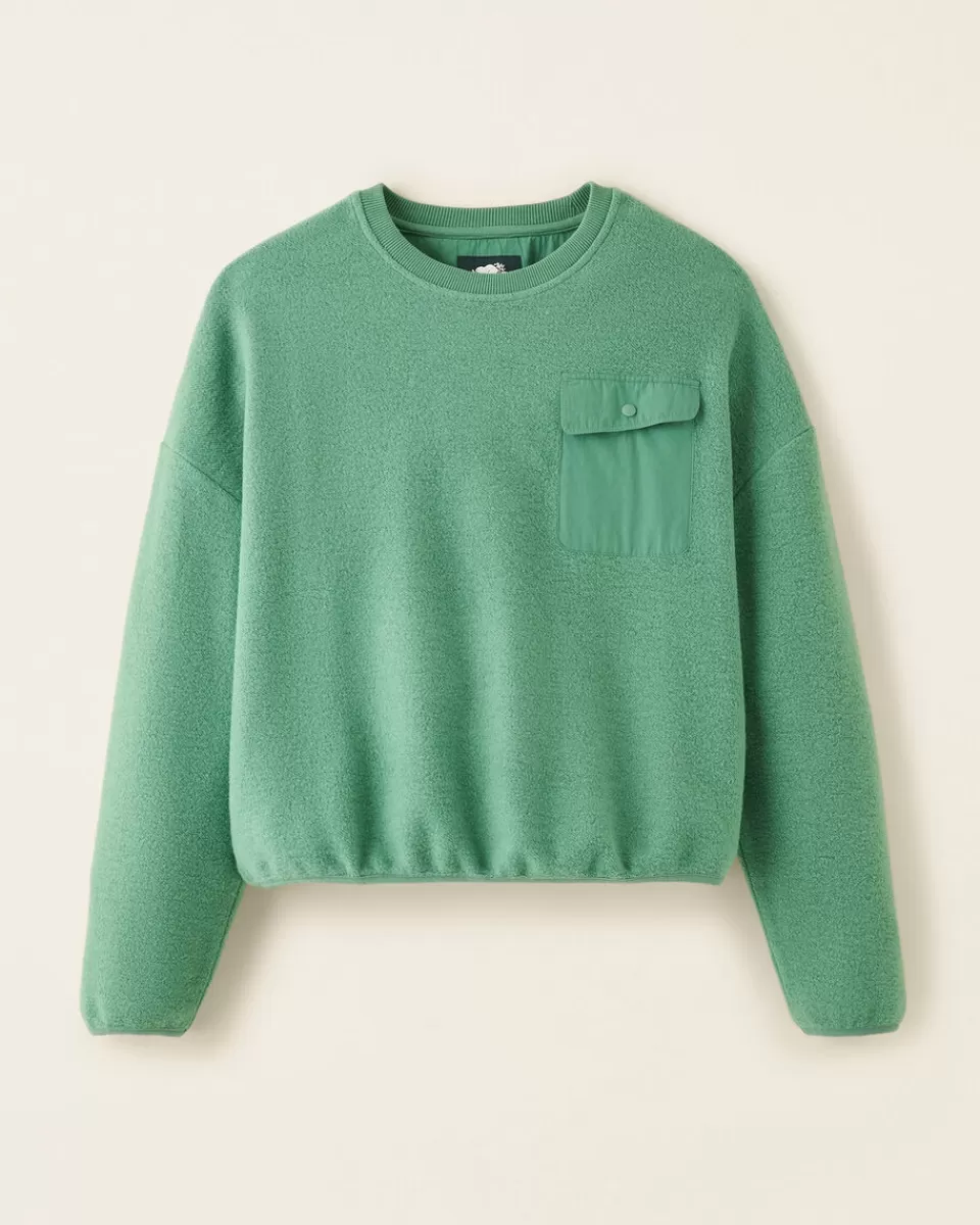 Roots Trail Fleece Relaxed Crew Sweatshirt Sale