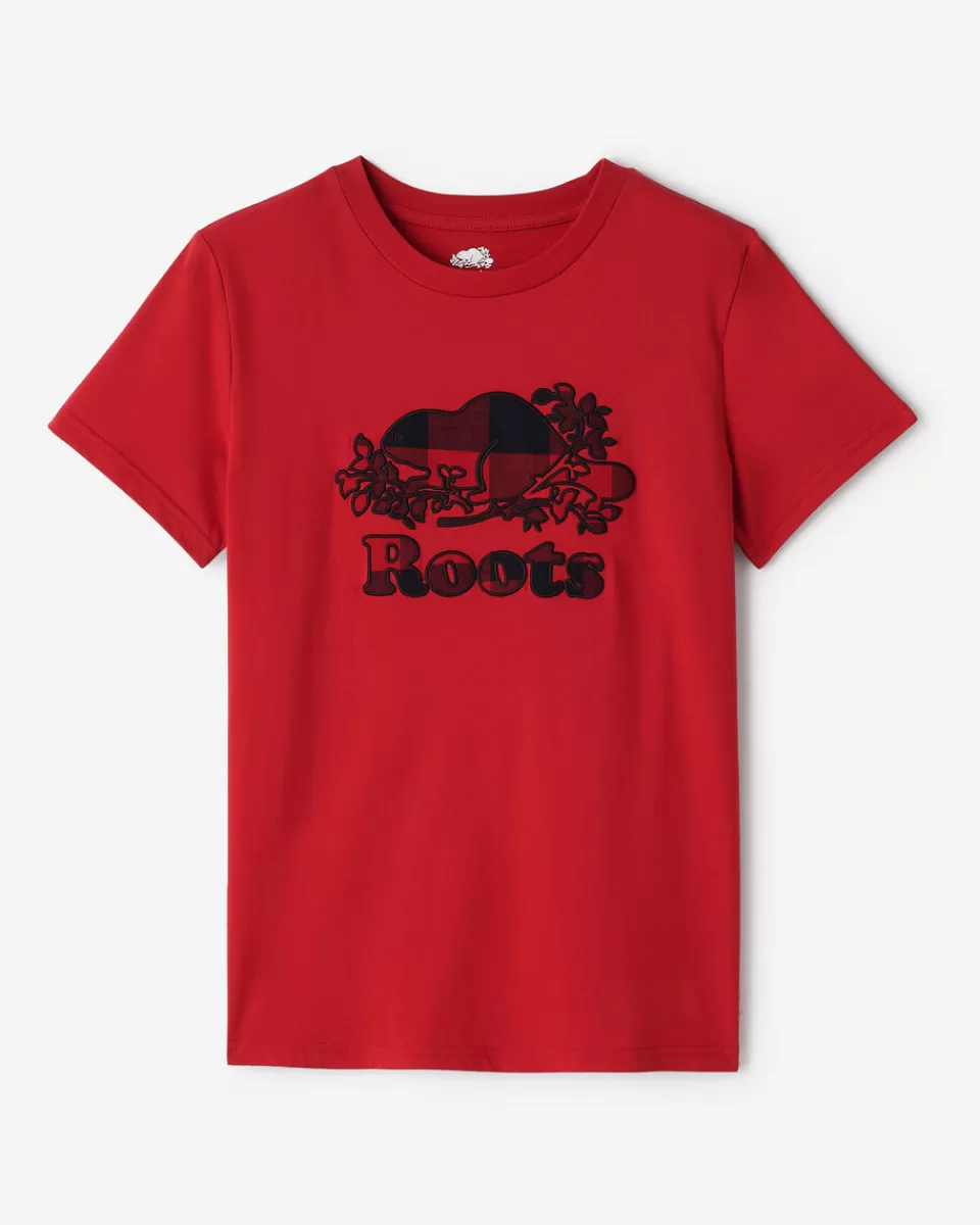 Roots Womens Cooper Park Plaid T-Shirt Fashion