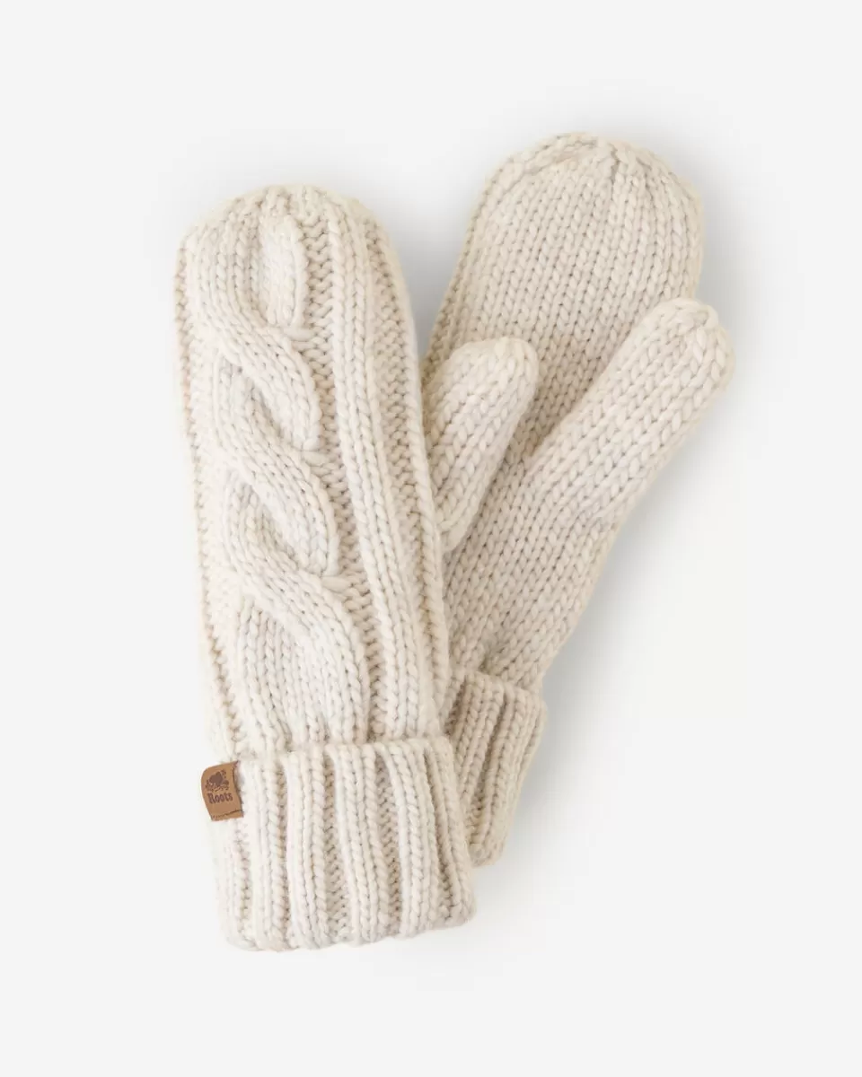 Roots Womens Olivia Cable Mitten OATMEAL MIX Online