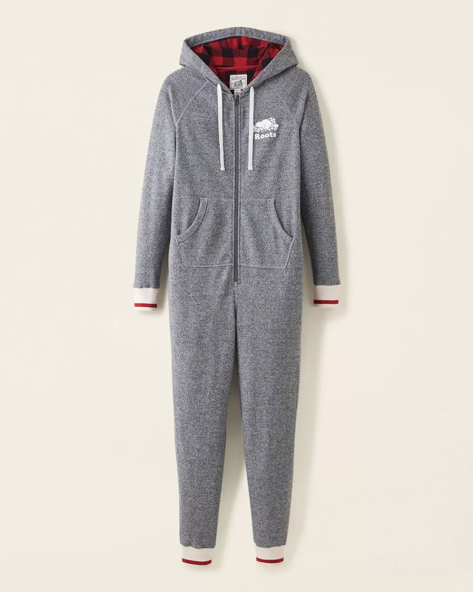 Roots Womens Cabin Onesie SALT & PEPPER New