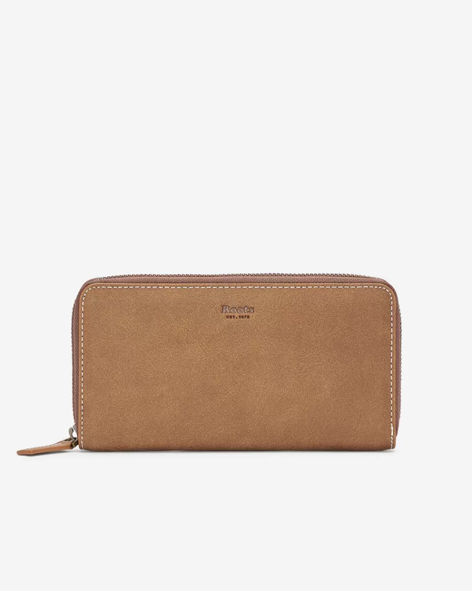 Roots Zip Around Clutch Tribe NATURAL Sale